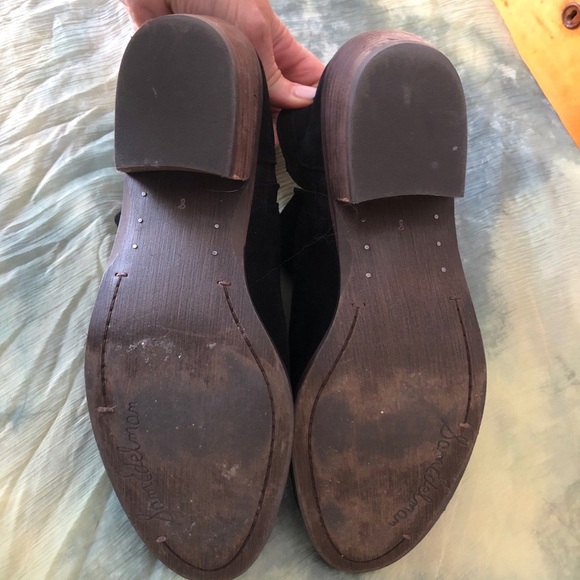 Sam Edelman black suede and leather low ankle boot size 8 - Picture 6 of 6